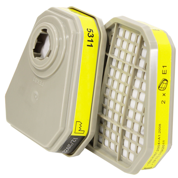 Фильтр для защиты от диоксида серы и других кислых газов и паров BAIANDA 5311 E1 (2 шт.)