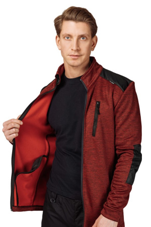 Куртка "Валма" трикотажная красный меланж/чёрный