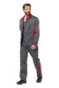 Костюм рабочий мужской летний "Страйк 2", куртка, п/к, цвет серый/красный