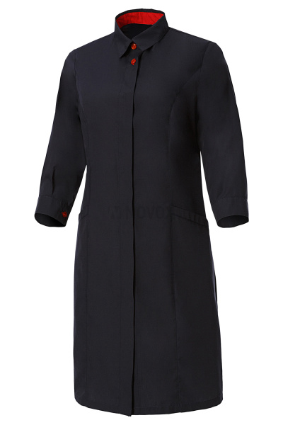  Халат LINDRED CAMILLA (ЛИНДРЕД КАМИЛЛА) рукав 3/4, пуговицы, женский темно-синий