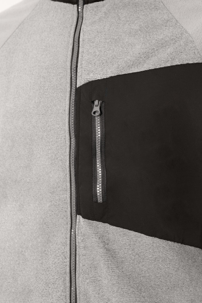 Толстовка КОТПРОФИ (КОТПРОФИ) комбинированная серая/черная, на молнии