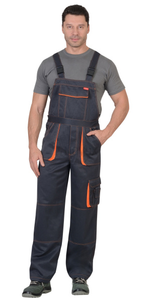 Полукомбинезон "CROWN", т.серый с оранжевым