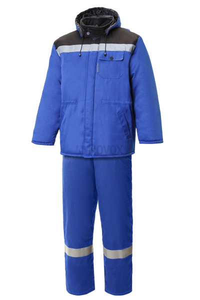 Костюм КОММУНАЛЬЩИК НЬЮ утепленный василек черный