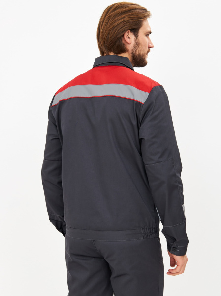 Костюм "Лигор-2" Премиум СОП (тк.Смесовая,240) п/к, т.серый/красный