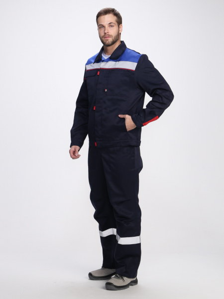 Костюм "Флофт-2" СОП (тк.Смесовая,210) п/к, т.синий/васильковый/красный