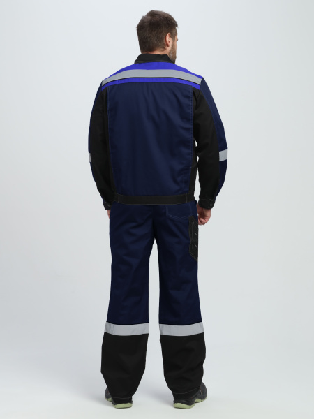 Костюм Виват-1 Премиум CH МВО (тк.Смесовая,240) брюки, т.синий/черный/васильковый