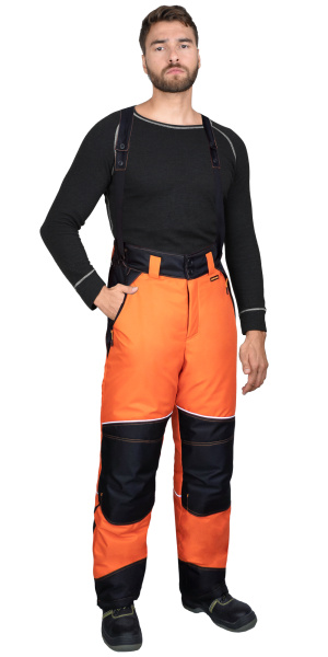 Костюм "АРКТИКА" зимний, куртка дл., брюки, кирпичный с чёрным