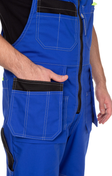 Костюм "Профессионал-2" , куртка, п/к, василек-черный-лимон