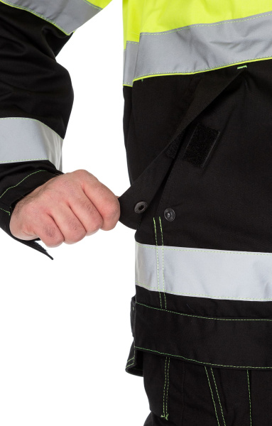 Костюм "Премиум" летний, куртка, брюки, черный с лимонным