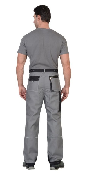 Костюм "Пекин" куртка кор. (чз), брюки, серый с черным, пл. 275 г/кв.м