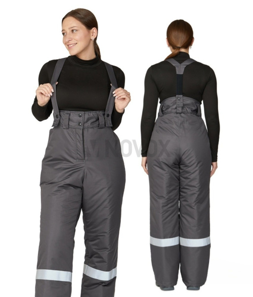 Брюки женские утеплённые "Онега" серые