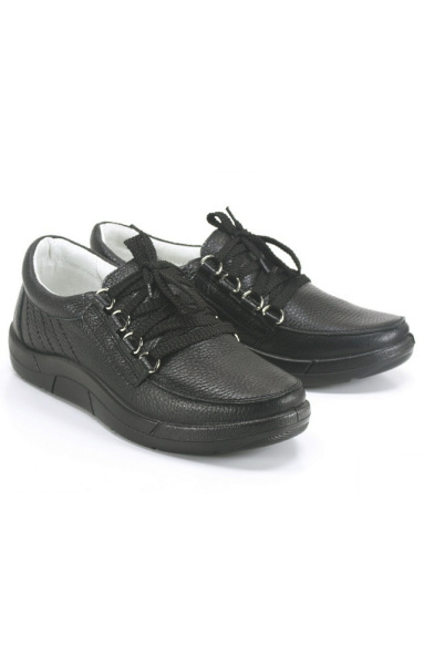 Полуботинки АЛМИ кожаные женские арт 777064 09901 МИНПРОМТОРГ черные