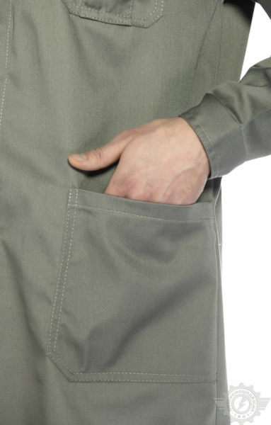 Халат "Профессионал" мужской темно-серый со светло-серым