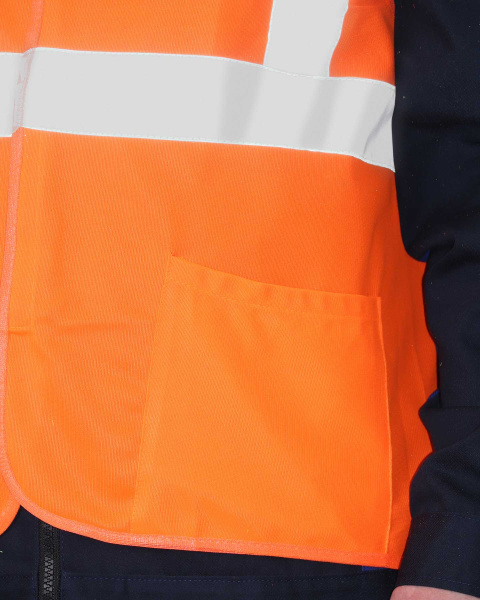 Жилет сигнальный кл.2, 3 СОП (трик.120 гр/м2, карманы) оранжевый