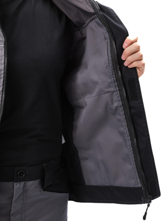 Костюм "ГОРОД" куртка/брюки, цвет: Т.СЕРЫЙ/ЧЕРНЫЙ