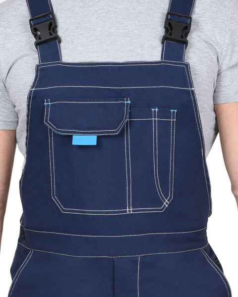 Полукомбинезон "ДЖЕТ" синий с голубым тк. мех. стрейч с ВО