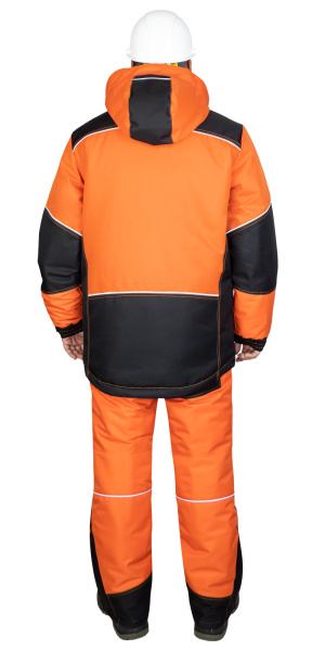 Костюм "АРКТИКА" зимний, куртка дл., брюки, кирпичный с чёрным