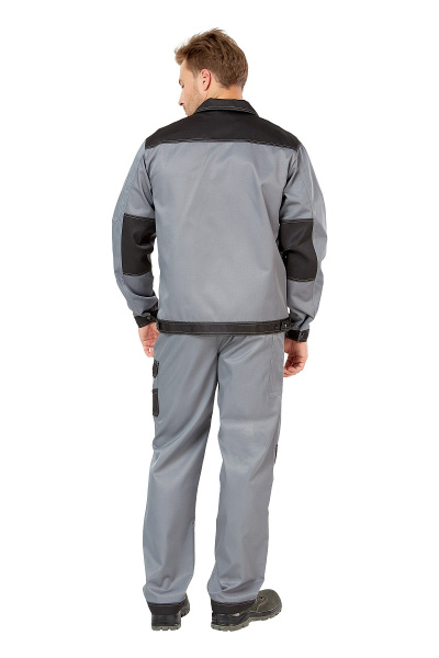 Костюм  "Умелец 1" , куртка, брюки, цвет серый/черный