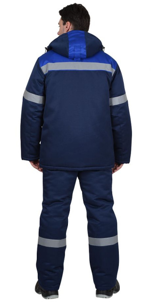 Костюм зимний "Рост-Арктика": куртка, брюки, т.синий/васильковый, тк.смесовая