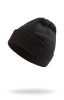 Шапка вязаная на флисе черная