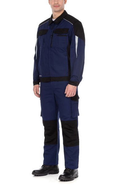 Костюм "STATUS" NEW (Статус), куртка, брюки, темно-синий с черным