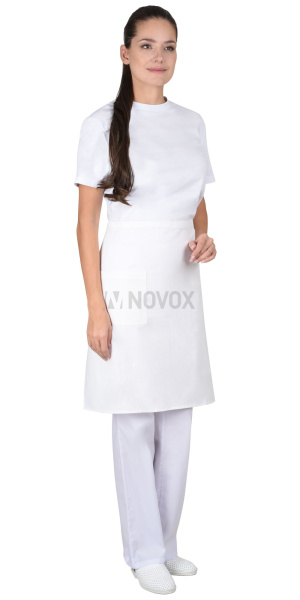 Фартук повара без грудки (бязь) белый, (кратно 10 шт.)