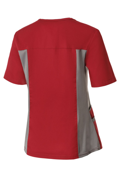 Блуза ЛИНДРЕД (Lindred) ОРИОН женская бордо/серый, рукав короткий