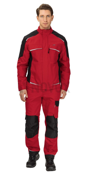 Куртка мужская "Сюрвейер" красный/чёрный