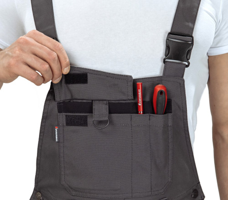 Полукомбинезон мужской "Сюрвейер" тёмно-серый/чёрный