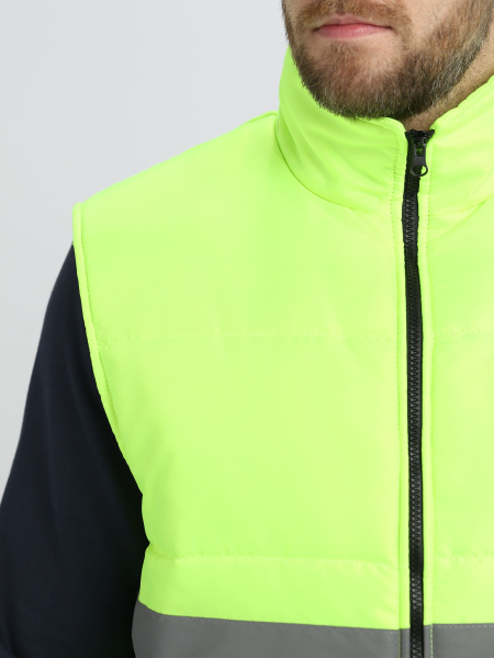 Жилет утепленный сигнальный "Ярксион" СОП (тк.OxLine,90), лимонный