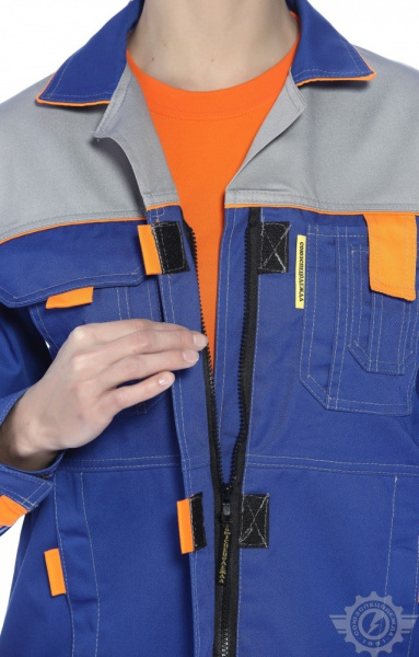 Костюм "Профессионал" женский, куртка, брюки, василек-светло-серый