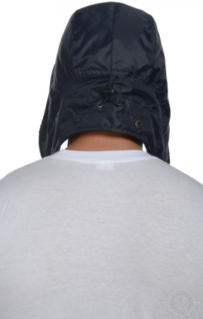 Шапка-ушанка безразмерная темно-синяя