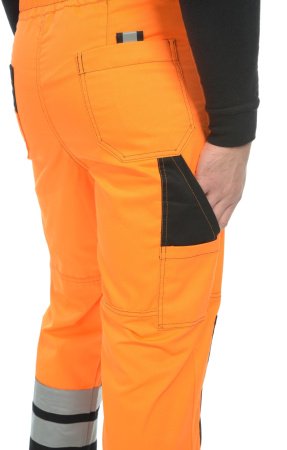 Костюм "Профессионал-2", куртка, п/к, с СВП (СОП) оранжево-черный