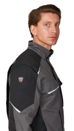 Куртка мужская "Сюрвейер" тёмно-серый/чёрный