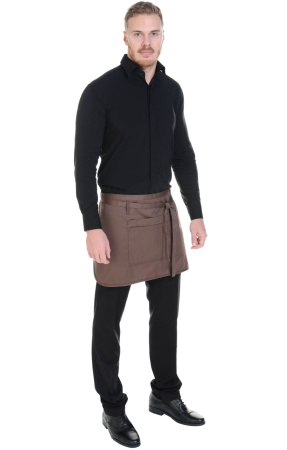 Фартук «BARISTA» укороченный, цвет chocolate (темно-коричневый)