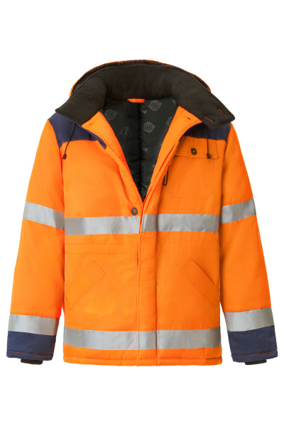 Костюм СИГНАЛ с СВП утепленный оранжевый/т.синий, куртка, п/к