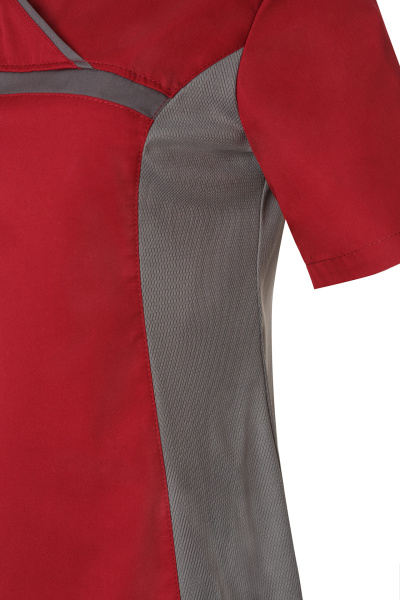 Блуза ЛИНДРЕД (Lindred) ОРИОН женская бордо/серый, рукав короткий