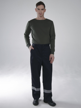 Костюм "Лигор-1" СОП (тк.Смесовая,210) брюки, т.синий/серый