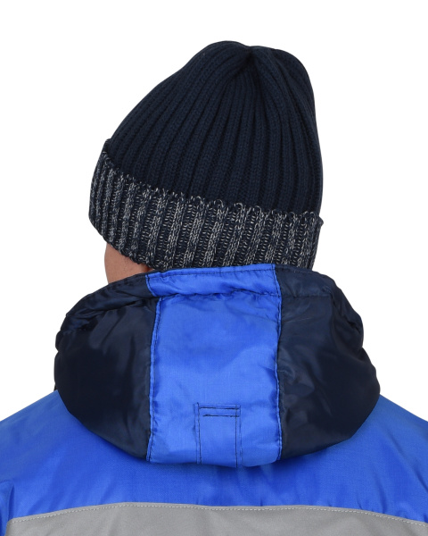 Шапка темно-синяя с СВ-элементами "Юка", с утеплителем Тинсулейт