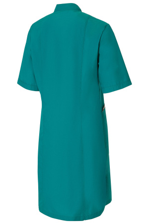 Халат ЭВЕЛИН с коротким рукавом женский т.зеленый/св.серый