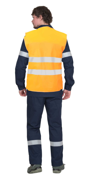 Жилет сигнальный кл.1, 2 СОП (трик.100 гр/м2) оранжевый (ЧЗ)