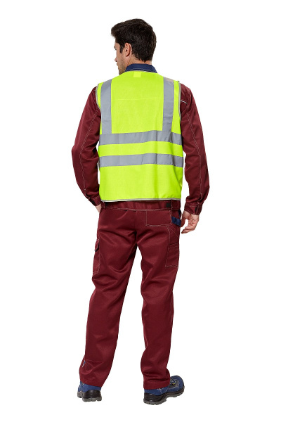 Жилет сигнальный с 4 СОП цвет лимон