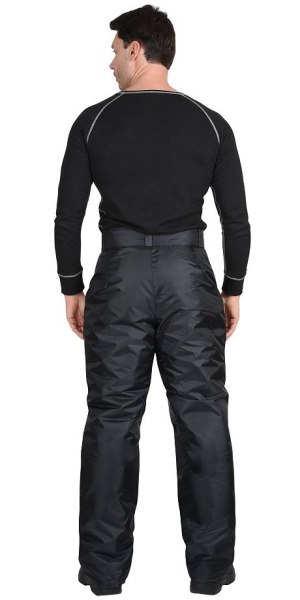 Брюки зимние "Спецмонтаж", цв. черный, тк. ПЭ