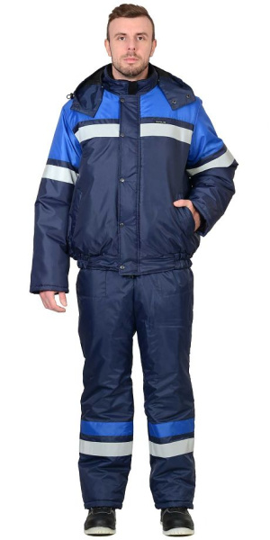 Костюм зимний "ОРБИТА" куртка ,п/к, т.синий/василек