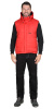 Жилет утепленный с капюшоном ЗОДИАК красный с флисовой подкладкой