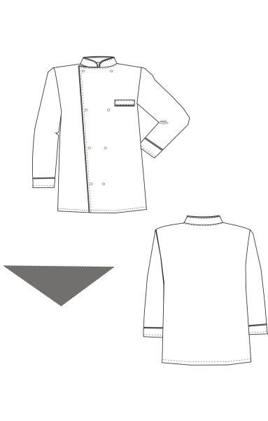 Куртка поварская (китель) "Люкс" черная