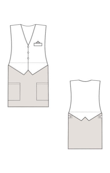 Фартук-халат "Элегант" бордо