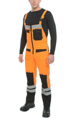 Костюм "Профессионал-2", куртка, п/к, с СВП (СОП) оранжево-черный
