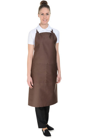 Фартук «BARISTA» с нагрудником, цвет chocolate (темно-коричневый)