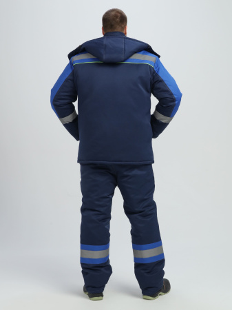 Костюм зимний "Бивек-2" СОП (тк.Смесовая,210) пк, т.синий/васильковый/лимонный